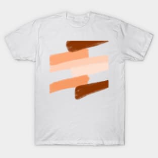 Brown cream pastel abstract watercolor art T-Shirt